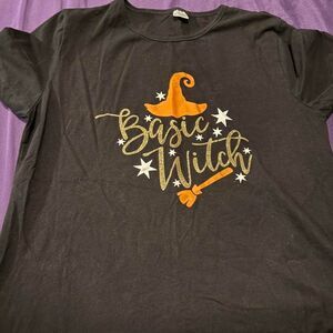 Unbranded Women's Black and Brown T-shirt